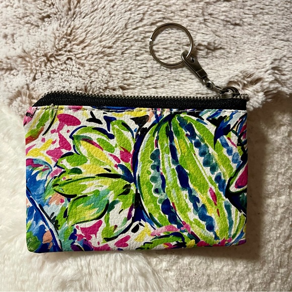 Jakari Mini Zipper Pouch/Coin Purse with Key Ring-Fruity Floral - Picture 2 of 4